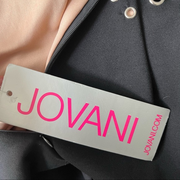 NWT Jovani Black Sleeveless Mock-Neck Shift Dress - Picture 6 of 6